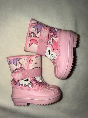 Place Kids Pink Unicorn Snow Boots